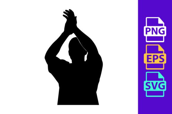 A Person Standing in a Dynamic Pose with ⚽ Football Clipart