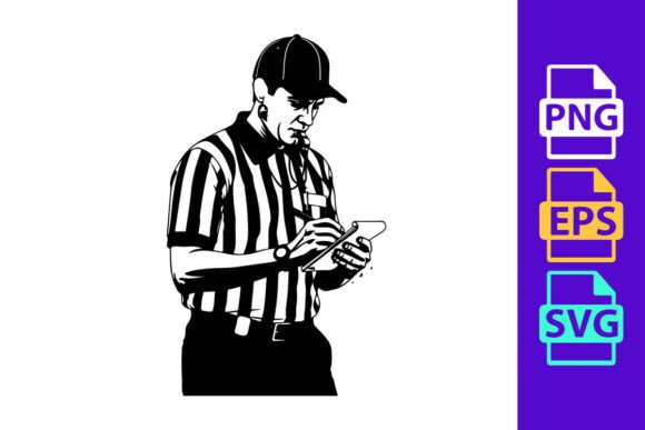 A Referee in a Black and White Striped S: The Whistle-Blowing Typeface