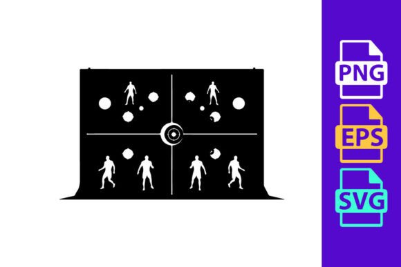 Black and White Soccer Player Silhouette: A Dynamic Design Asset