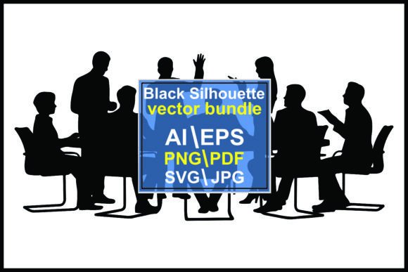Business Meeting Silhouettes: Versatile Design Assets
