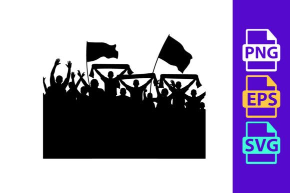 Dynamic Crowd Silhouettes: Fuel Your Football Designs