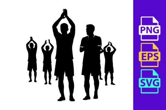 Dynamic Design with Football Silhouette Clipart