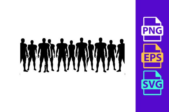 Dynamic Design with Human Silhouettes and Football Clipart