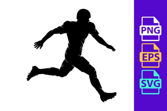 Dynamic Motion: A Silhouette of a Man Running Quickly in Design