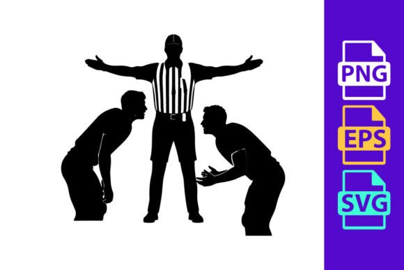 Referee Separating Two Boxers in a Boxing: A Premium Display Typeface