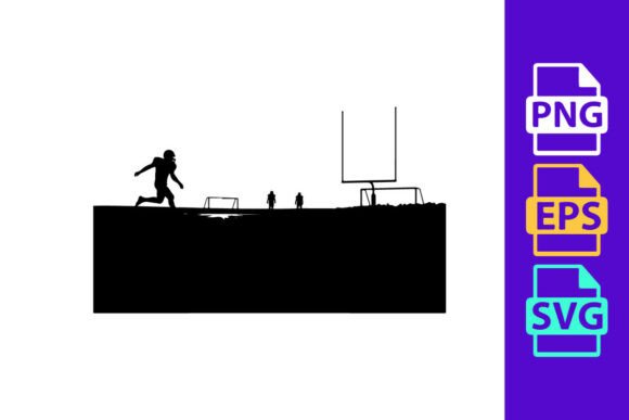 Silhouette of a Person Kicking a Ball: Dynamic Vector Art