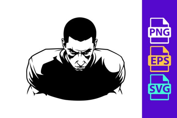 Unleash Dynamic Energy: The Intense Male Athlete in Aggressive Stanc
